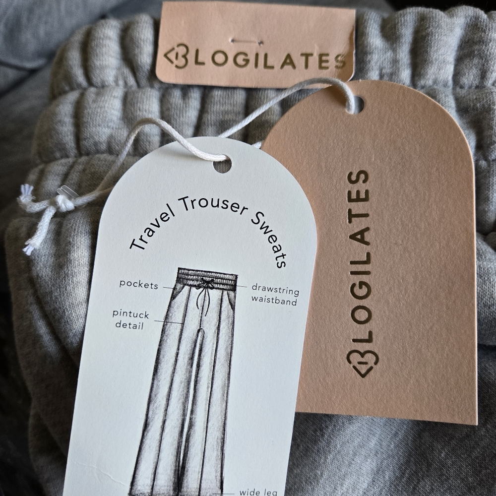 NWT Blogilates Travel Trousers High Rise Sweatpants Gray - Picture 5 of 6